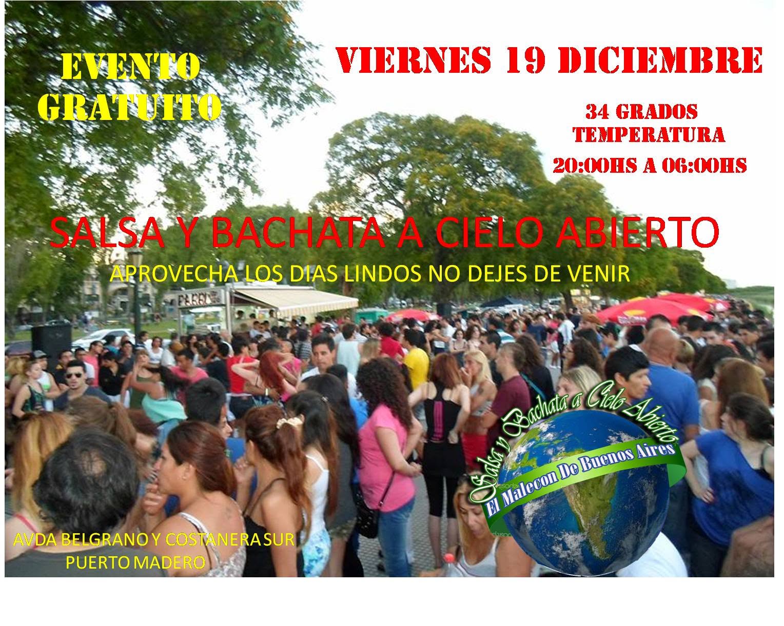 EL MALECON DE BS AS -34 GRADOS DE SALSA Y BACHATA A CIELO ABIERTO