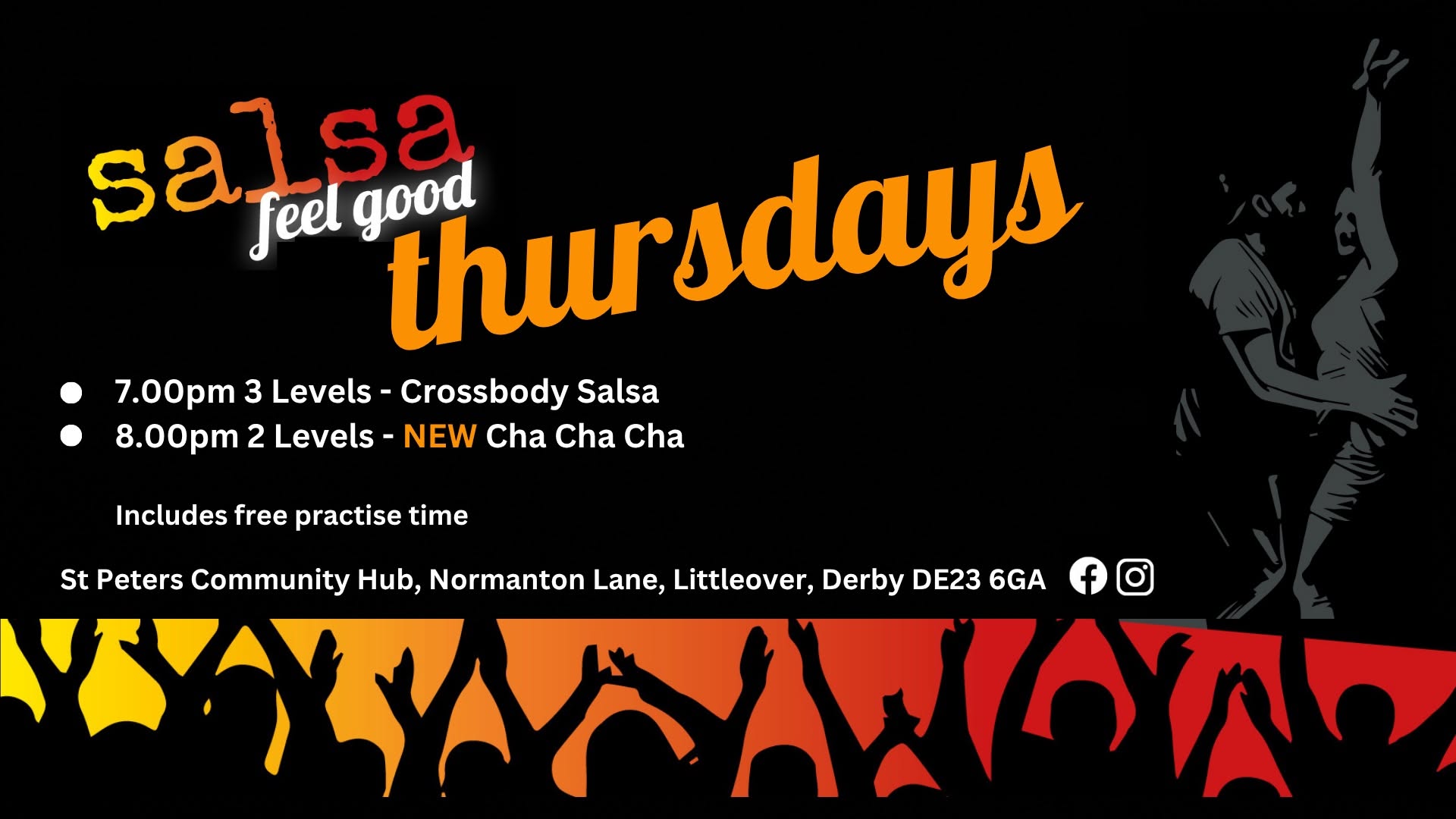 SALSA FEEL GOOD - THURSDAYS - FROM 7PM - SALSA ON1 & NEW CHA CHA CHA CLASSES