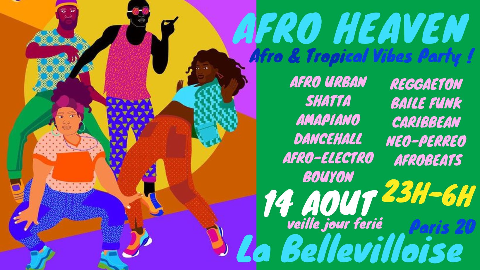 Afro Heaven ~ Afro & Tropical Vibes Party à La Bellevilloise !