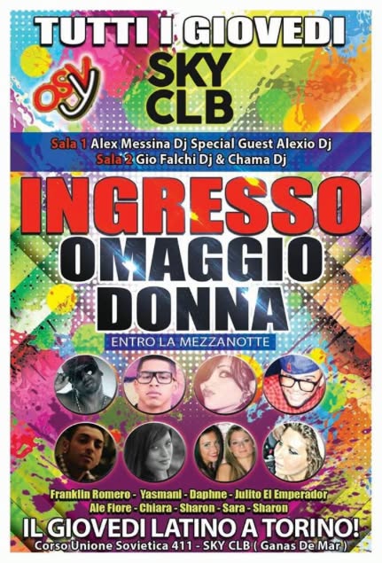 TUTTI I GIOVEDI LATIN LOVER-SKYCLB-GANAS.