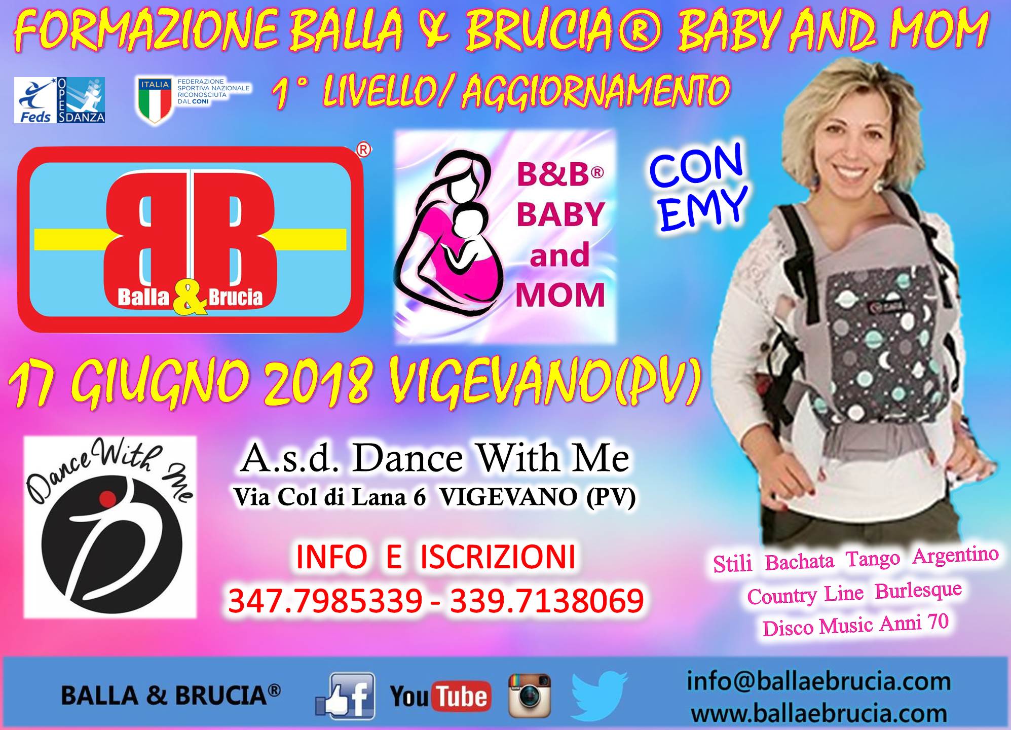 Vigevano(PV) 17Giugno Formazione Inseg Balla&Brucia® BabyAndMom