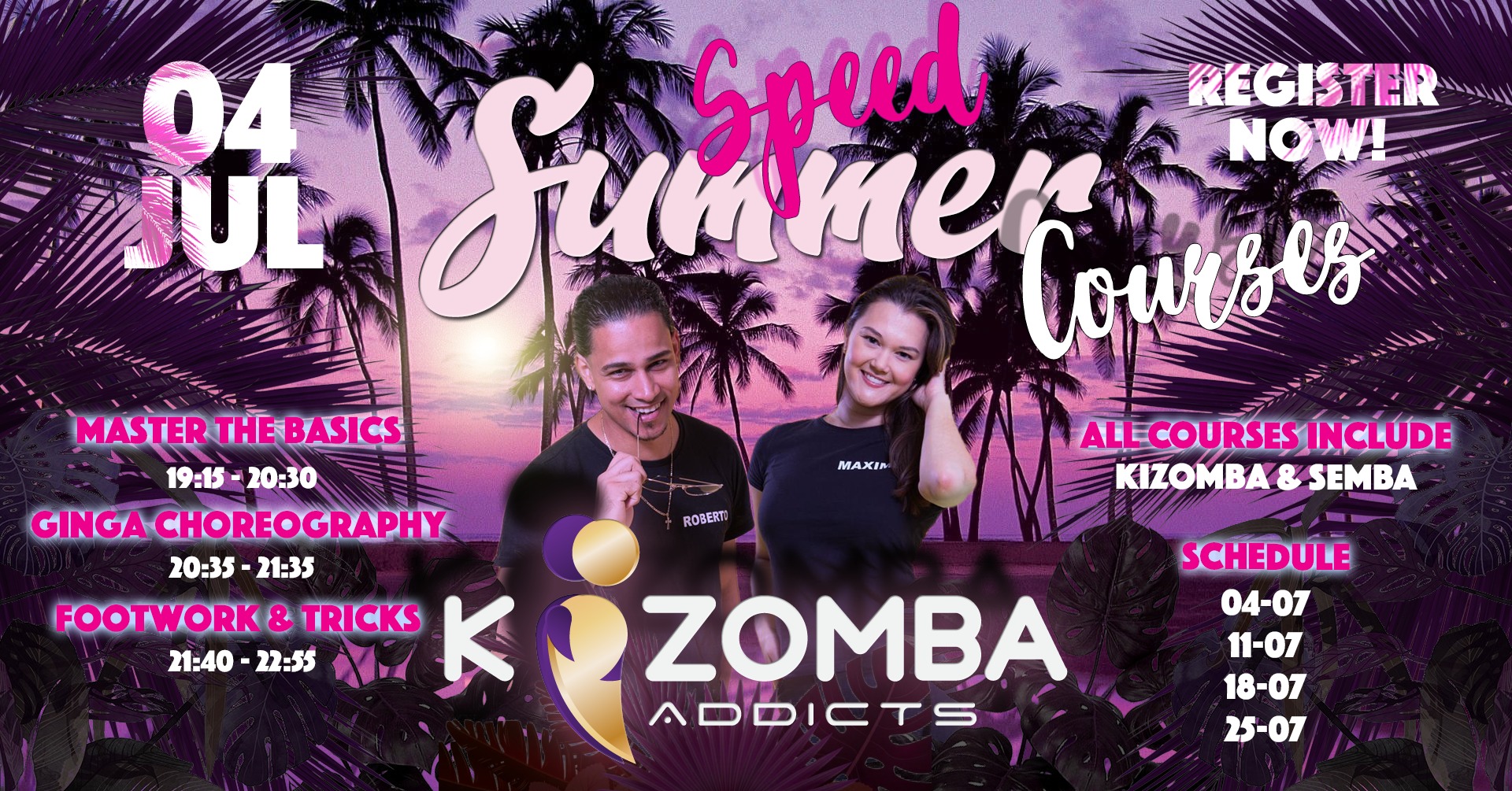 Kizomba Addicts' Speed Summer Courses 4 Jul 2023
