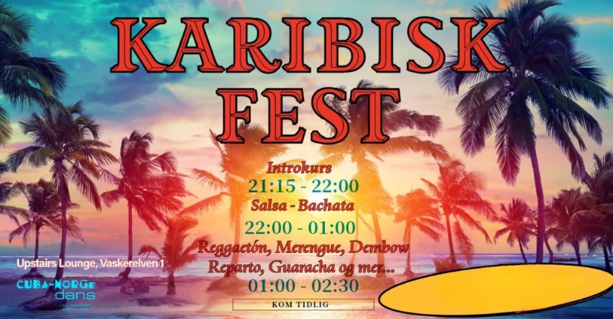 KARIBISK FEST🕺💃Lørdag 12. September💃🕺