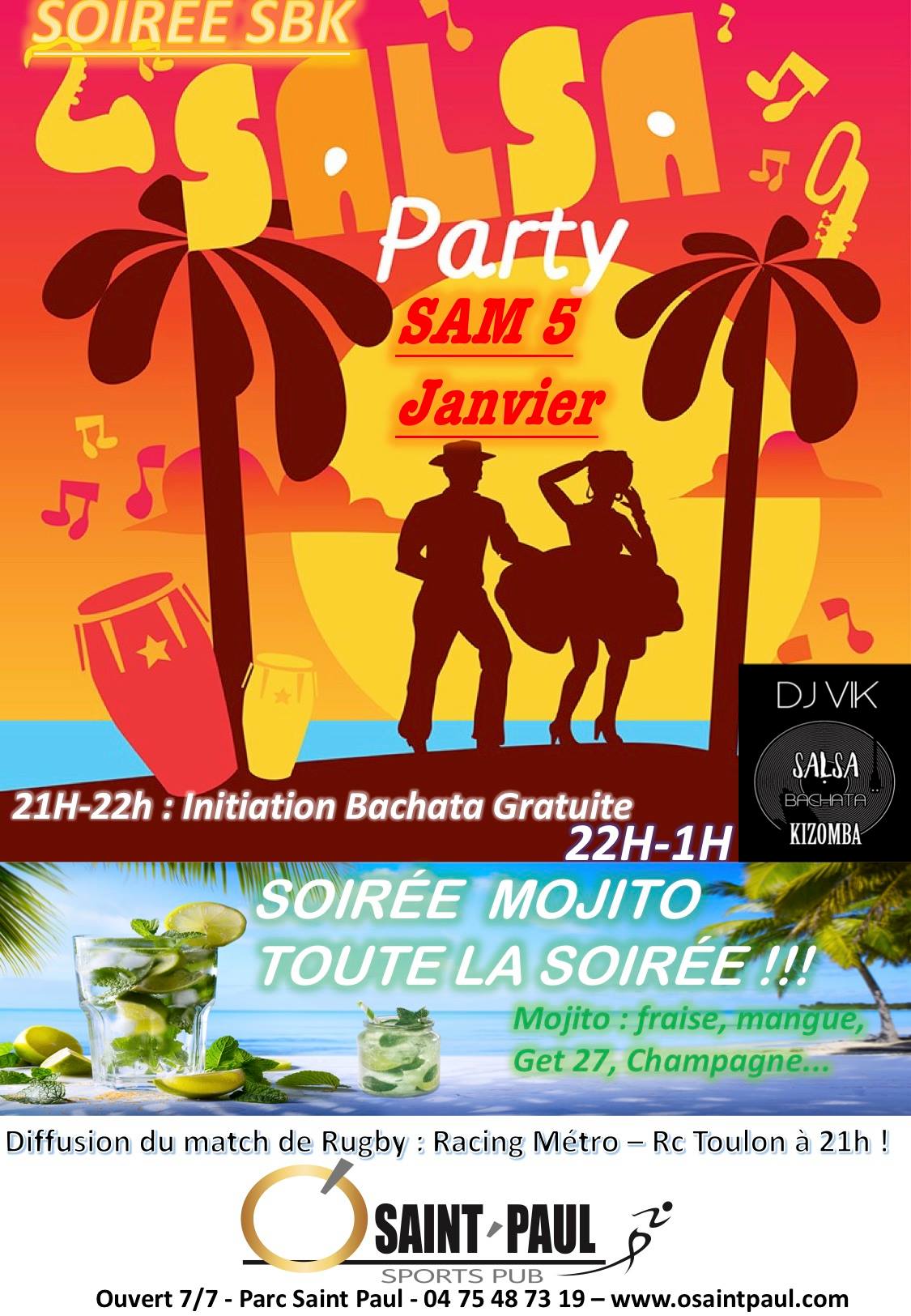 Soirée SBK Initiation Bachata & Soirée Mojito