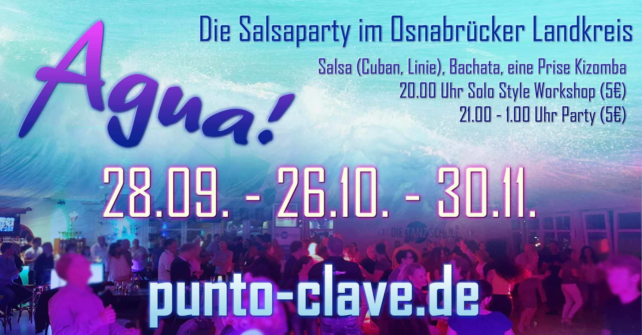 Salsaparty Agua! am Samstag, 30.11.