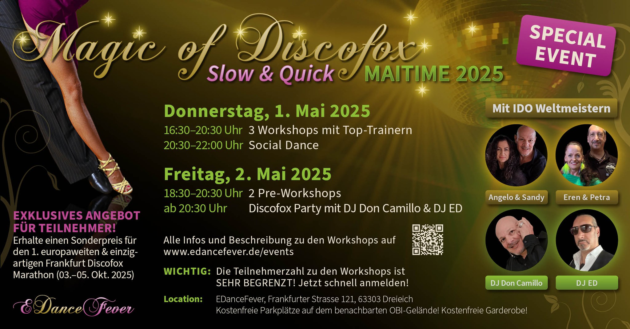 Magic of Discofox "Slow with Quick Do., 1. & Fr., 2. Mai 2025