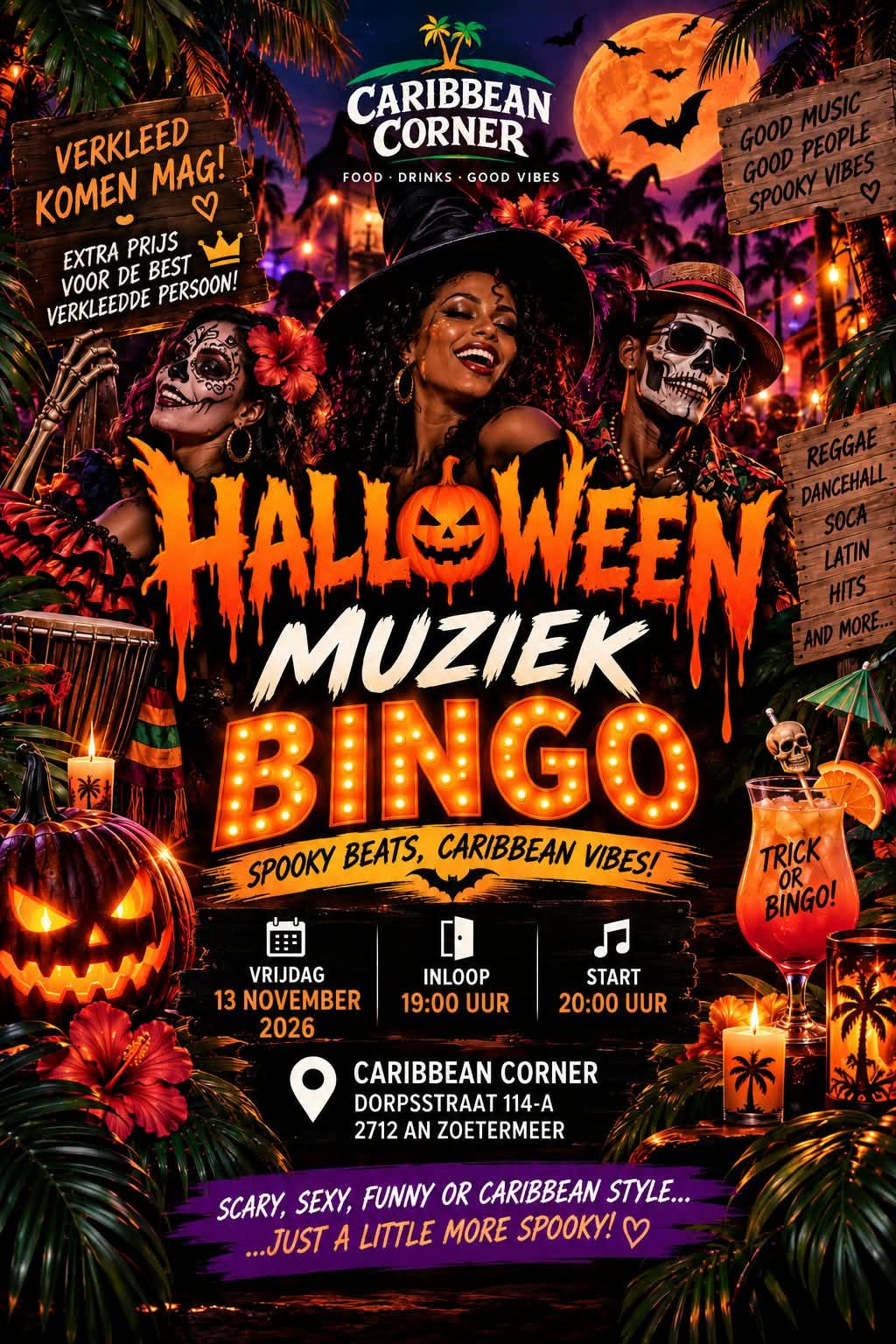 HALLOWEEN MUZIEKBINGO @ CARIBBEAN CORNER