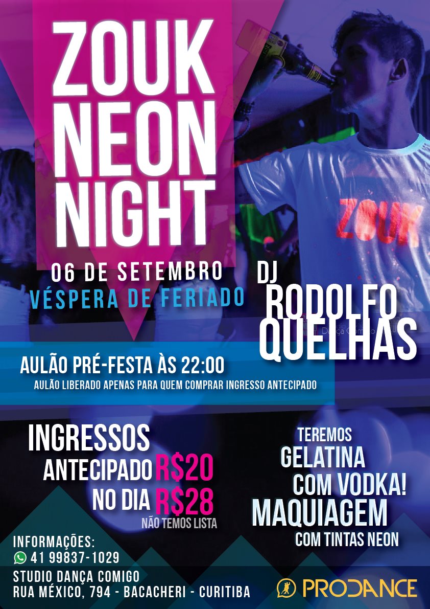 Zouk Neon Night Véspera de feriado