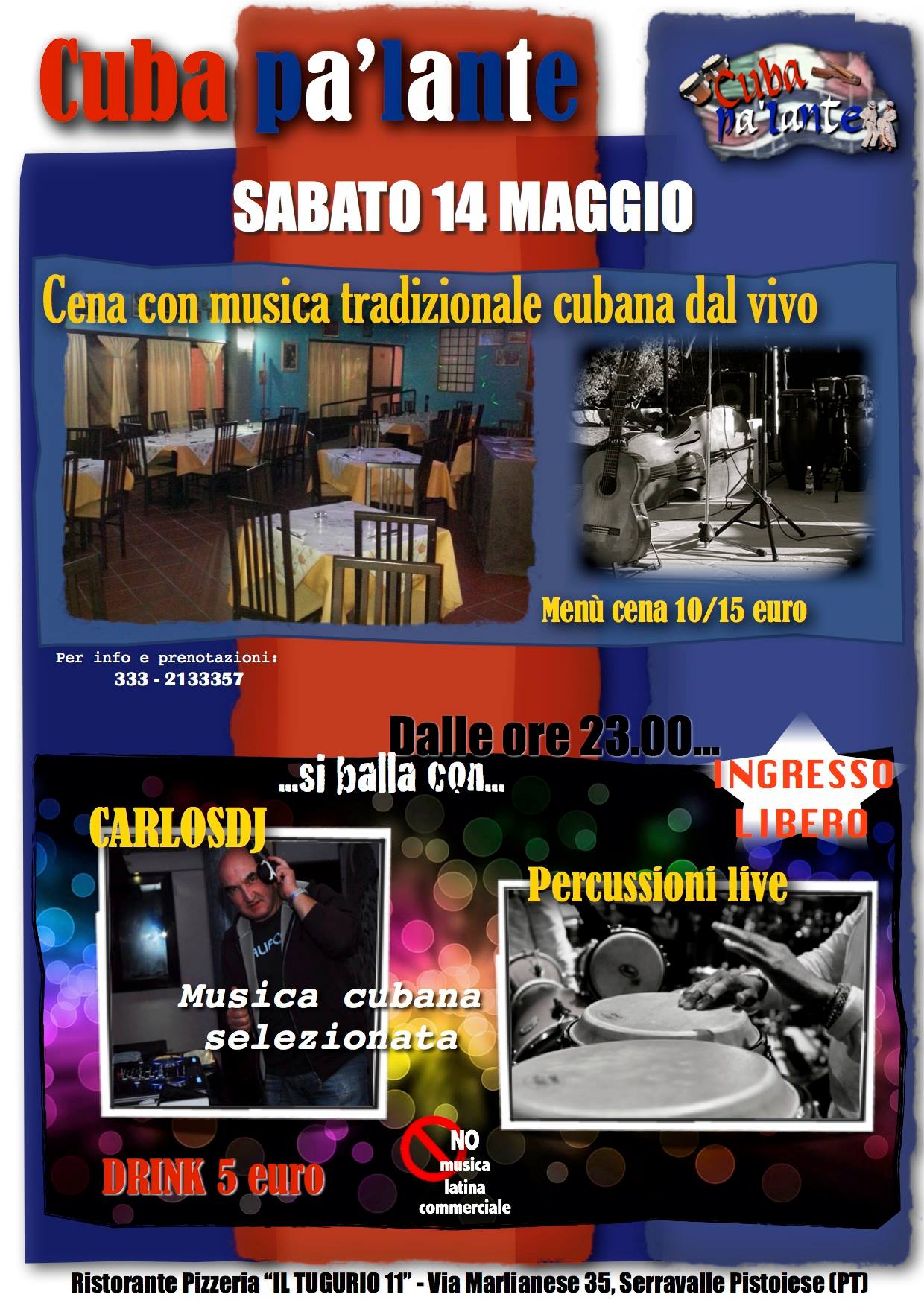 Serata cubana al Tugurio