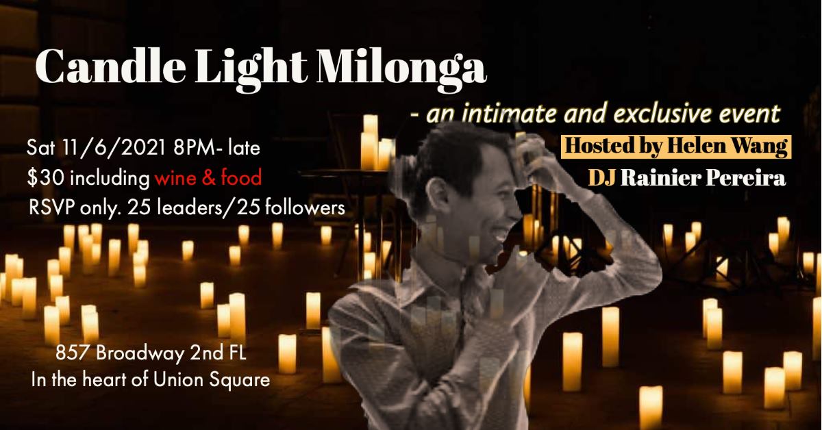 CandleLight Milonga - A cozy night with Helen & Rainier