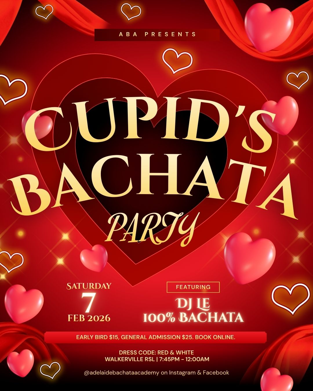 Cupid's Bachata Party 100% Bachata 7th of February