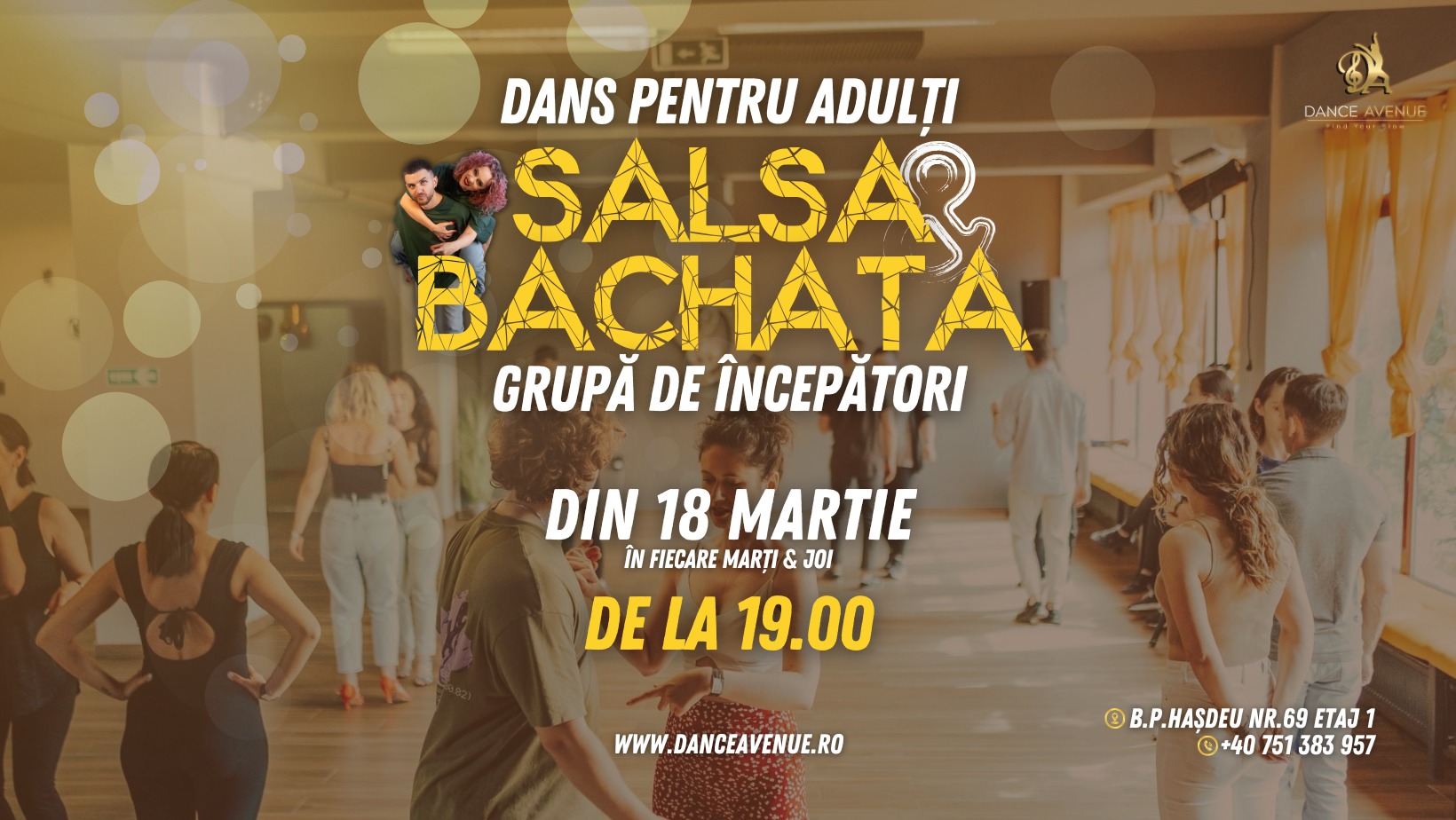 Curs Începători Salsa & Bachata din 18 Martie by Dance Avenue