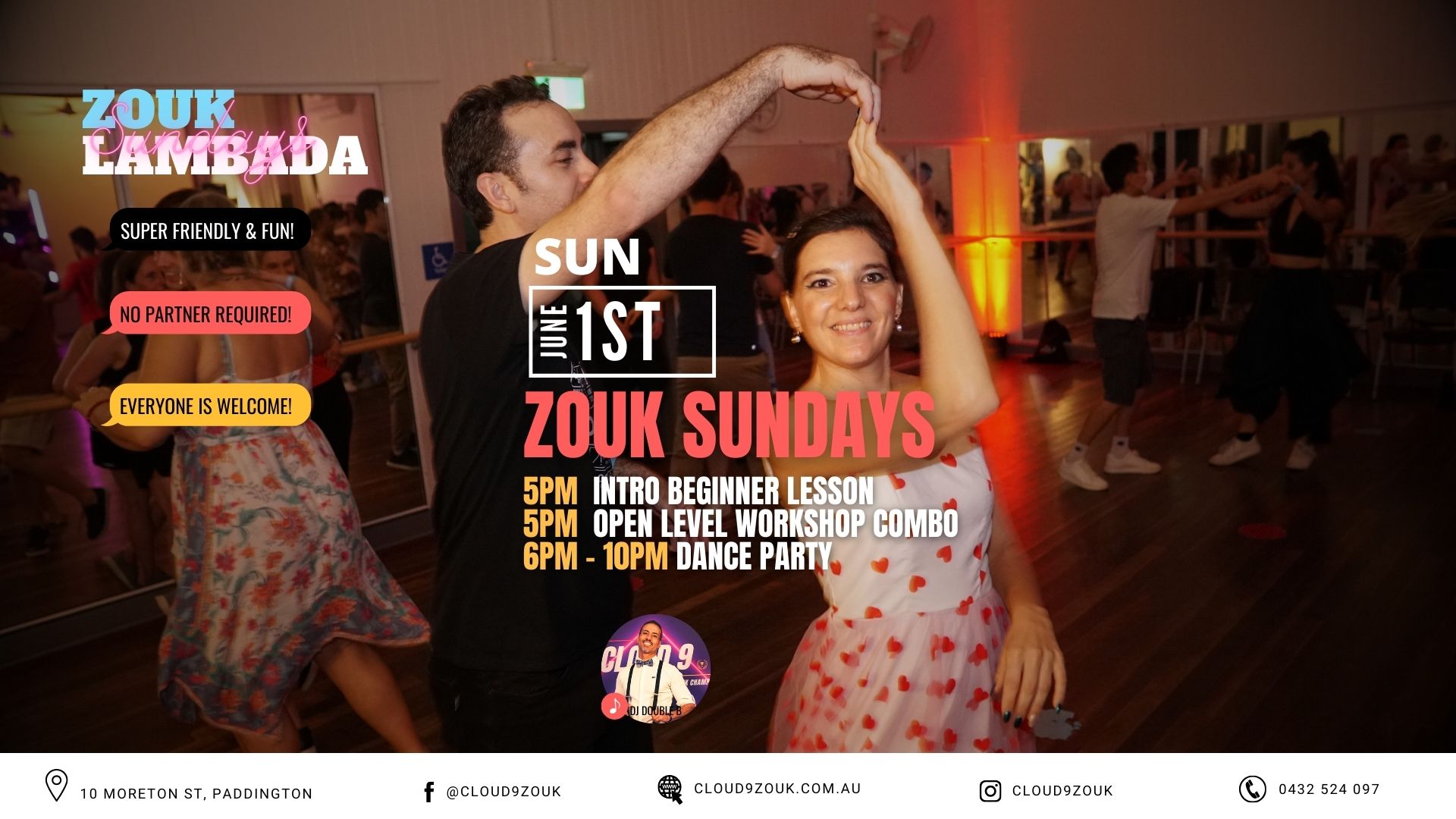 Zouk & Lambada Sundays Latin Dancing 1st June 2025ππΊ