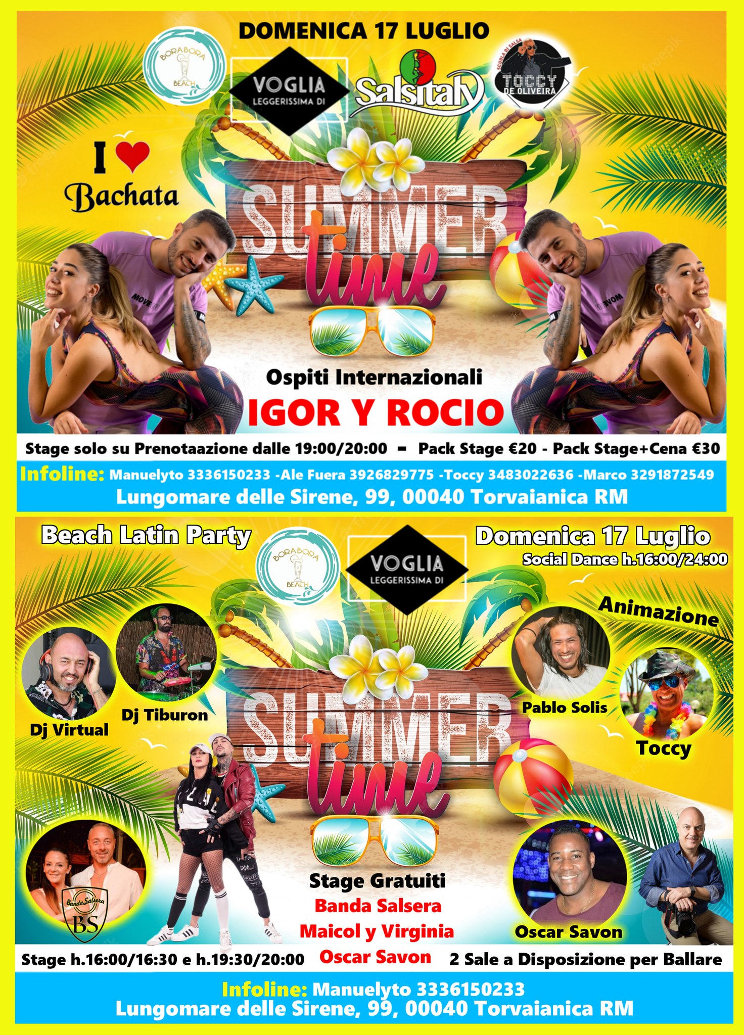 VOGLIA DI.... BEACH LATIN PARTY - Giornata al Bora Bora Torvajanica