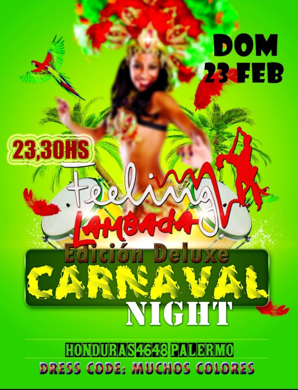 Feeling Lambada - Edicion Feriado Carnaval Domingo 23 All Night