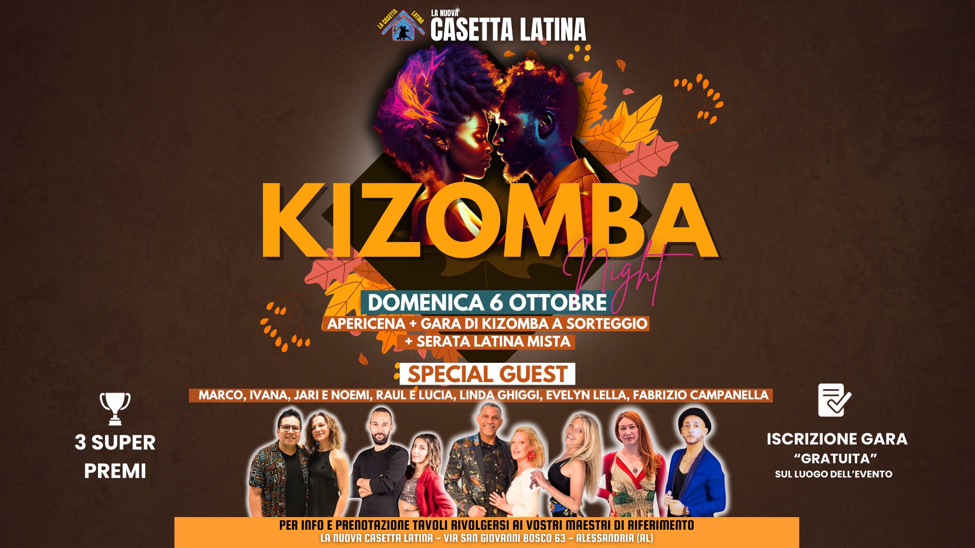 Kizomba Night + 2° Gara di Kizomba a Sorteggio + Serata Latina