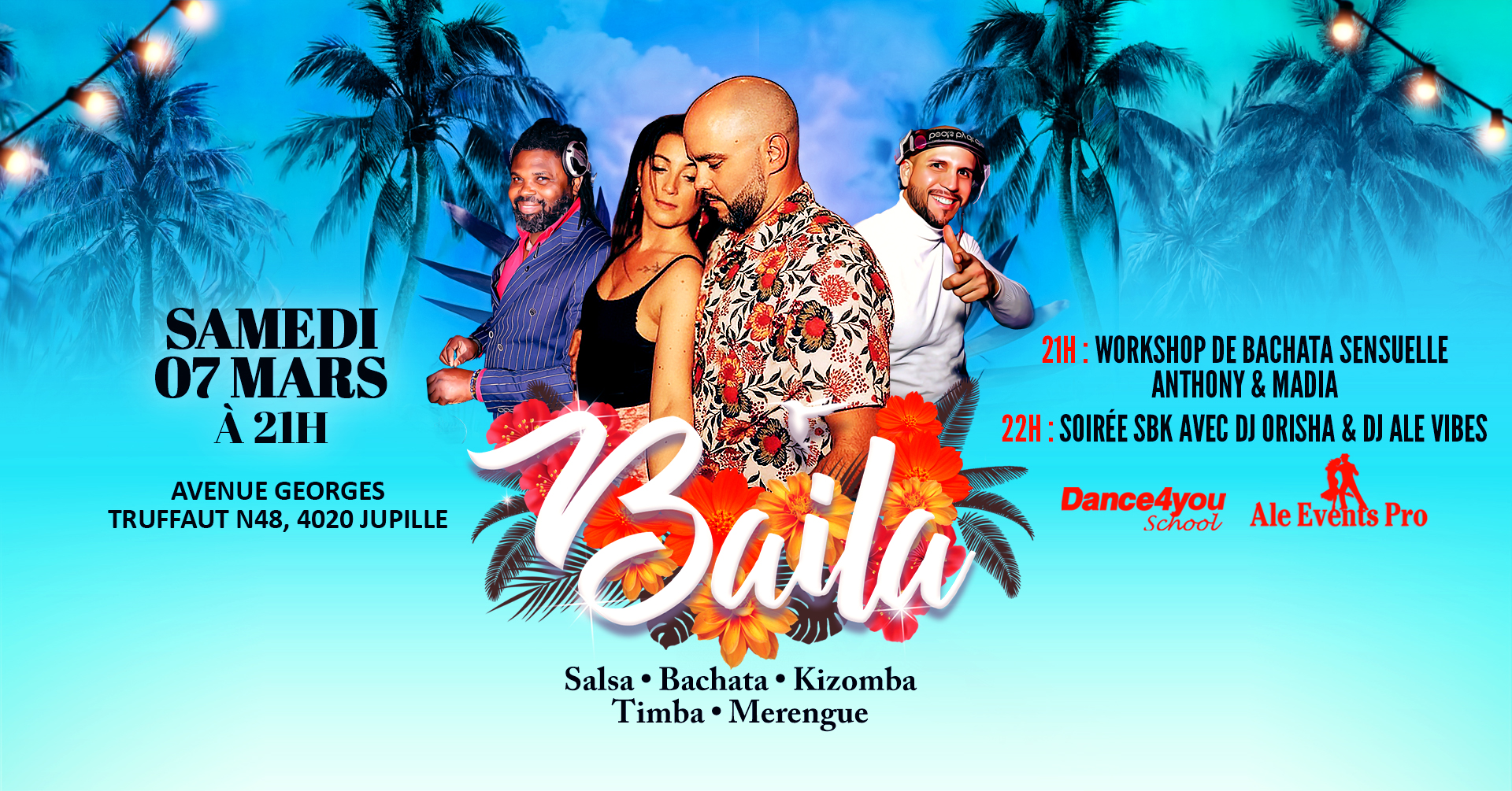 BAILA CE SAMEDI 7 MARS Dance4you School