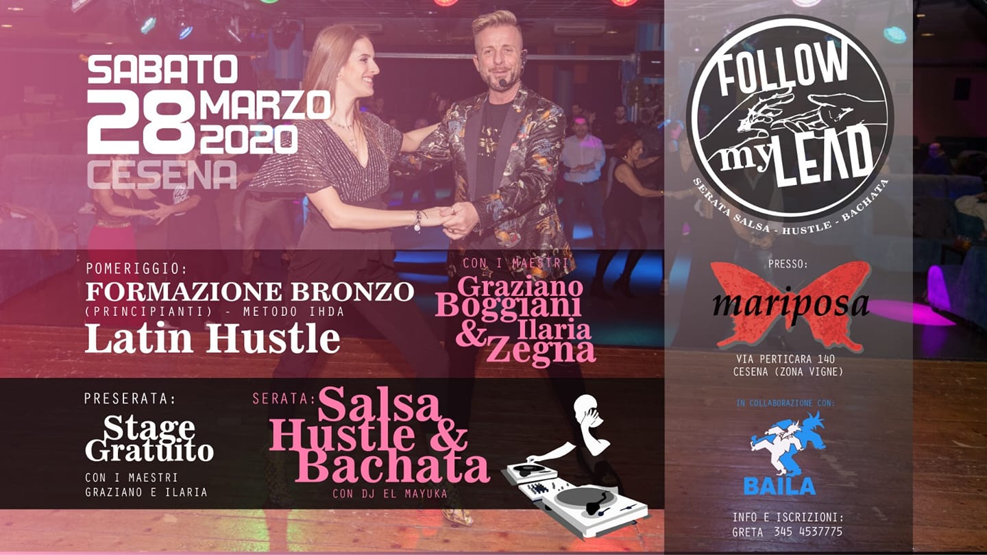 Follow my Lead - serata Salsa, Hustle e Bachata