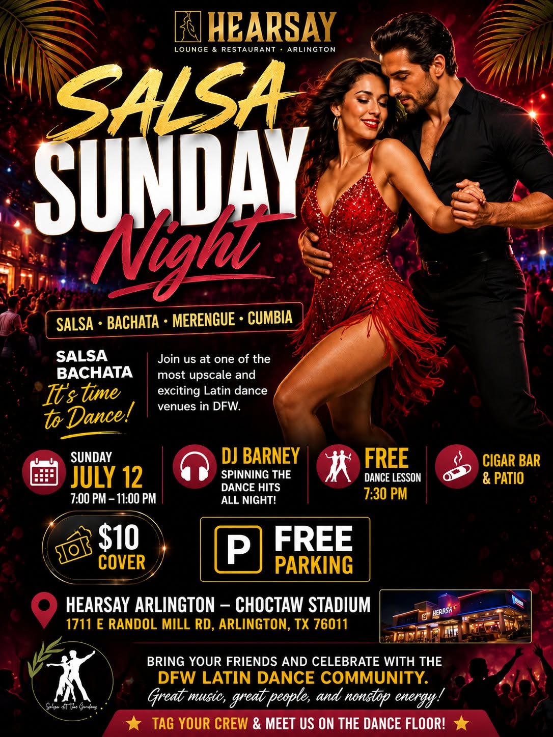 Salsa Sunday Night @ Hearsay Arlington