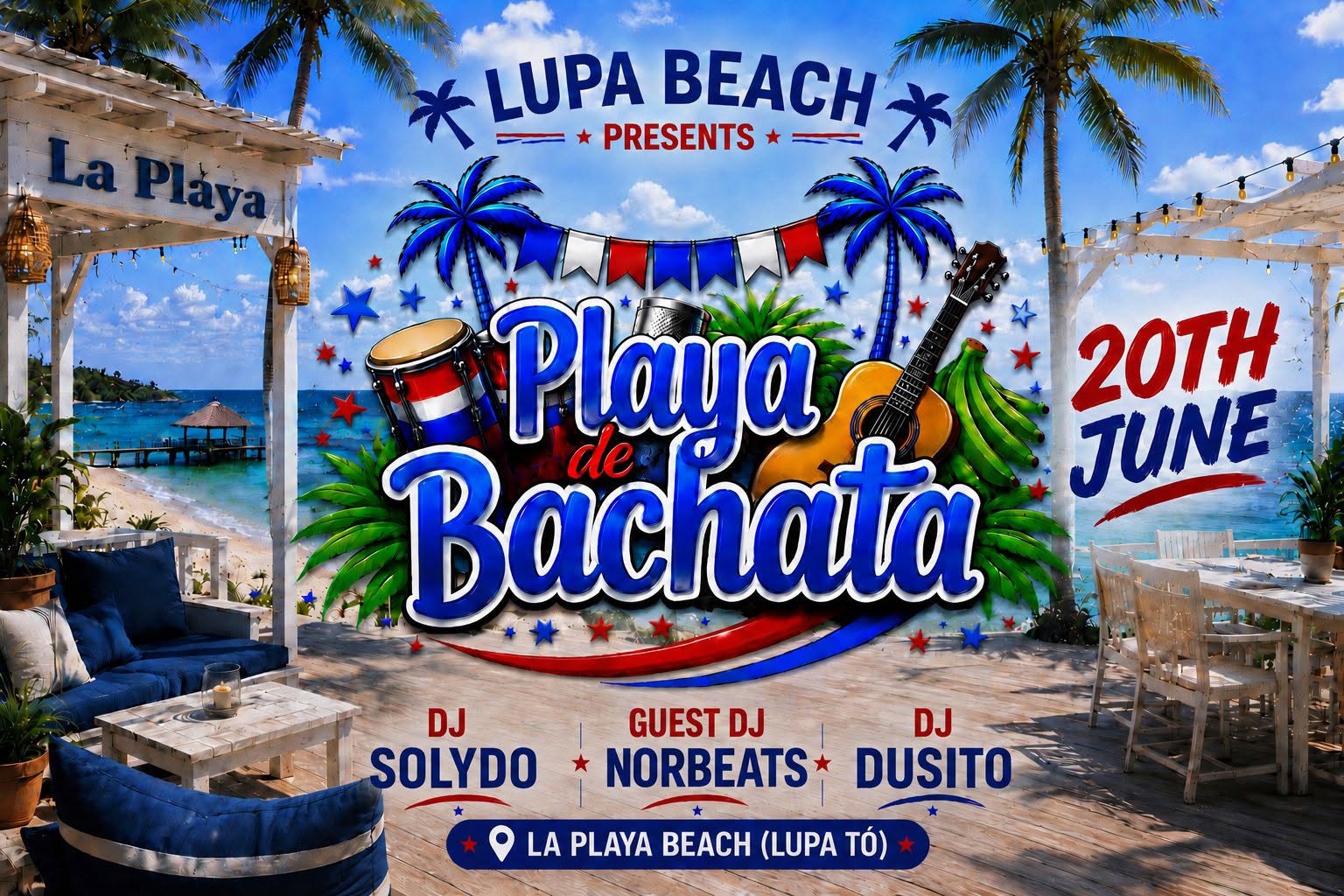 🌴😎Playa de Bachata Latin Beach Party x LUPA 🌊☀️🥵🌡35°