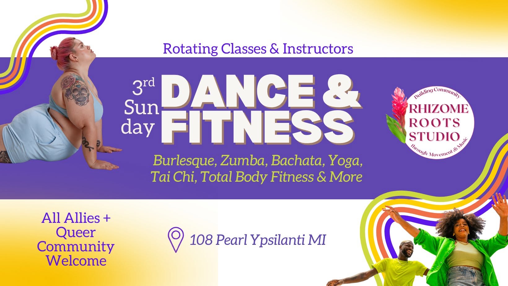 3rd Sunday Dance & Fitness Rhizome Roots