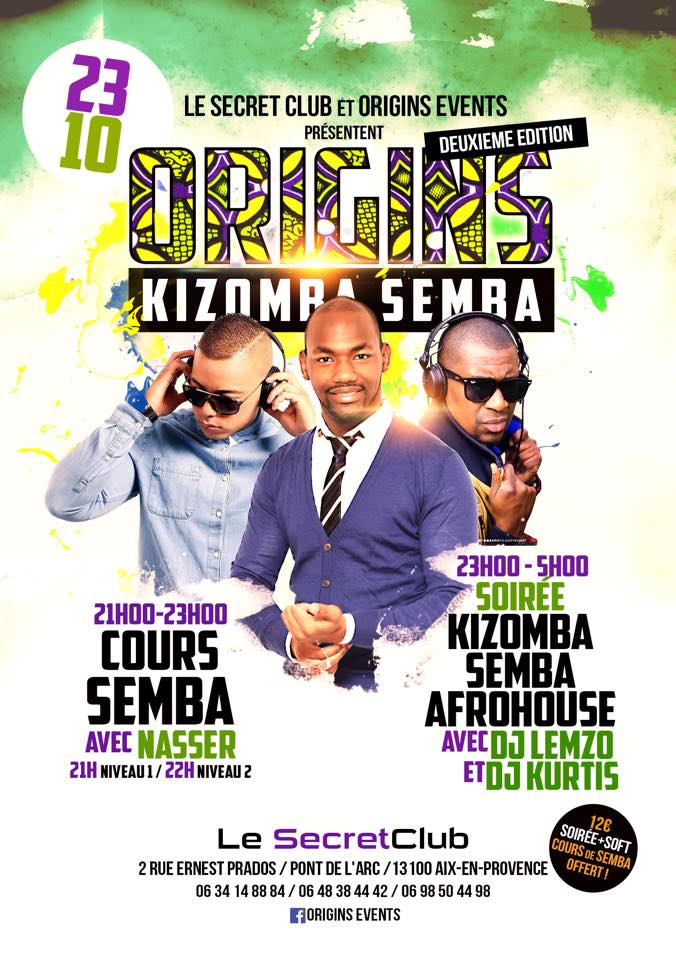 THE ORIGINS 2nd edition SOIRÉE KIZOMBA, SEMBA & AFRO-TROPICALE