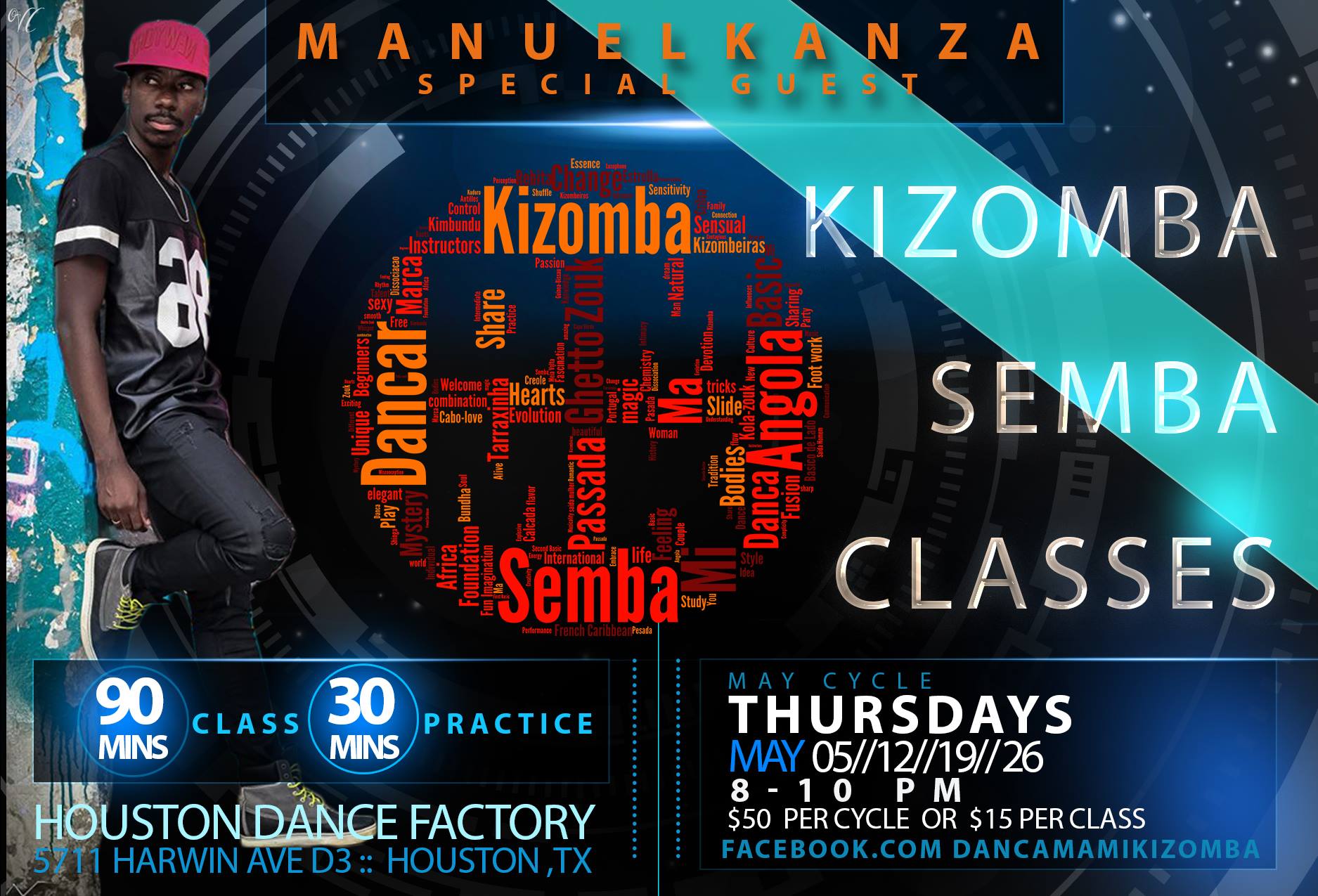 DMMK Kizomba Semba Afro-house Special Class with Guest Instructor Manuel Kanza