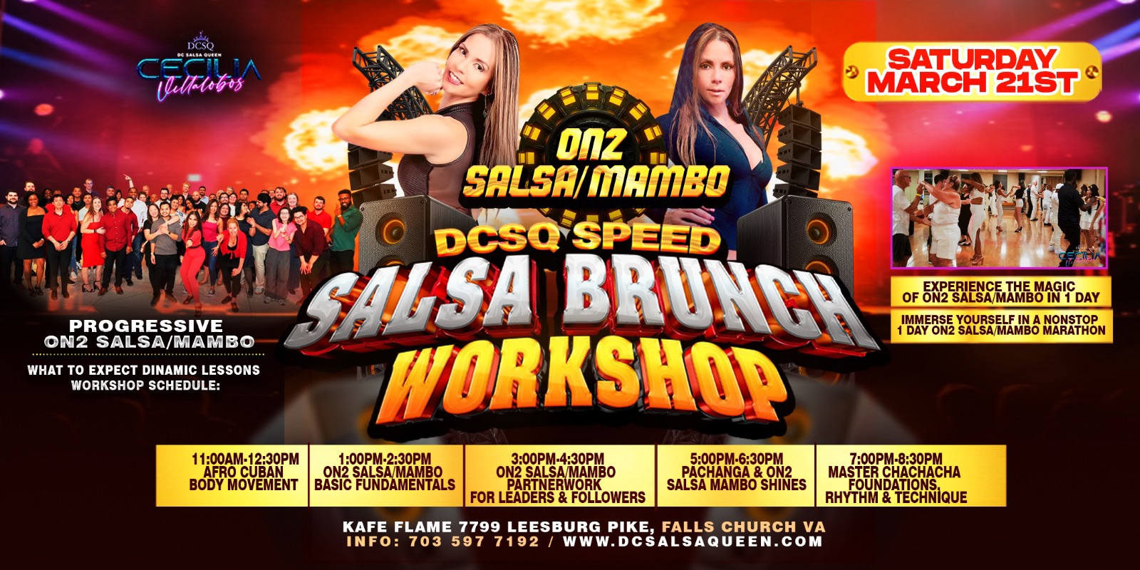 DCSQ SPEED On2 SALSA MAMBO BRUNCH WORKSHOP