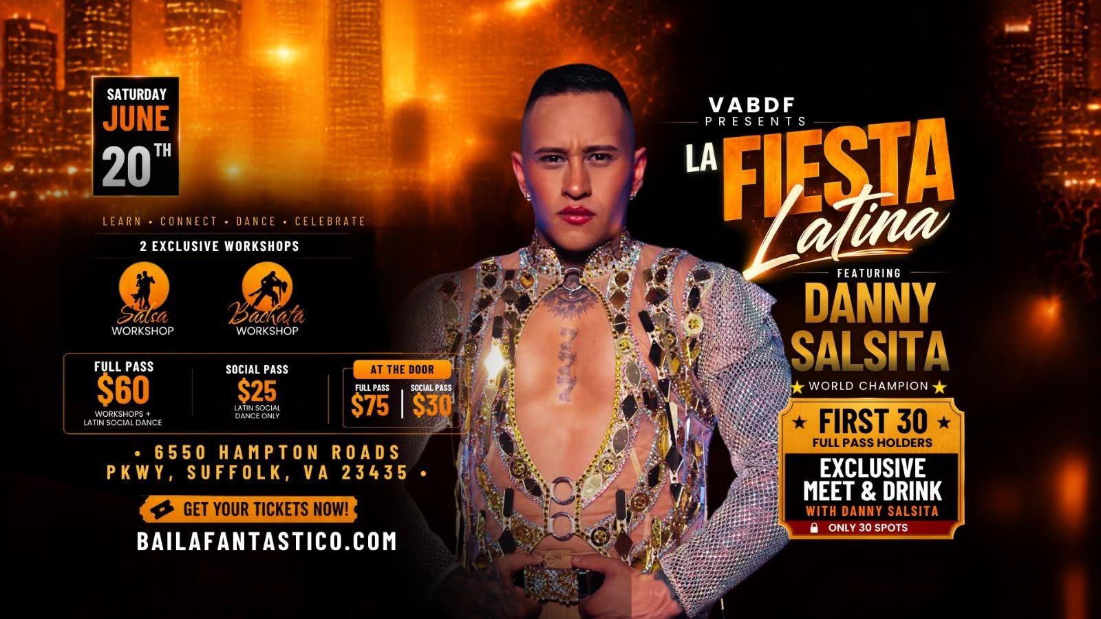VABDF Presents La Fiesta Latina w Danny Salsita
