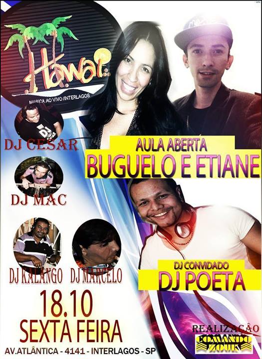 Lista Encerrada!!!! - "SEXTA TOP" Zouk & Black no Hawaí Interlagos
