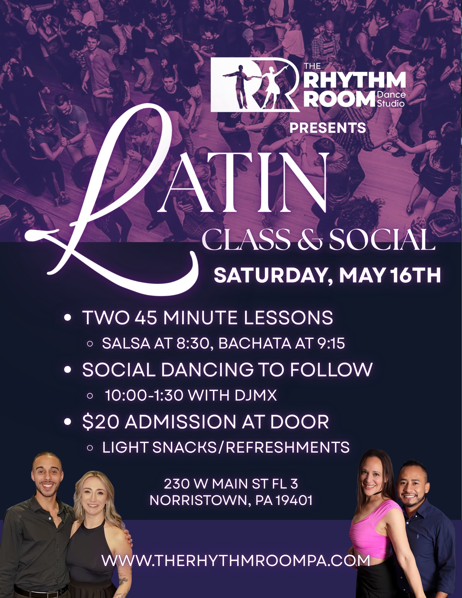 Latin Dance Social at The Rhythm Room!