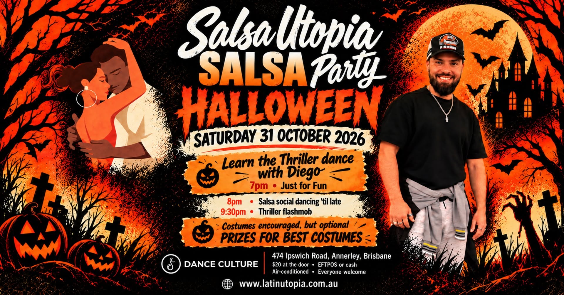 Salsa Utopia Salsa Party Just-for-Fun Thriller class & flashmob with Diego