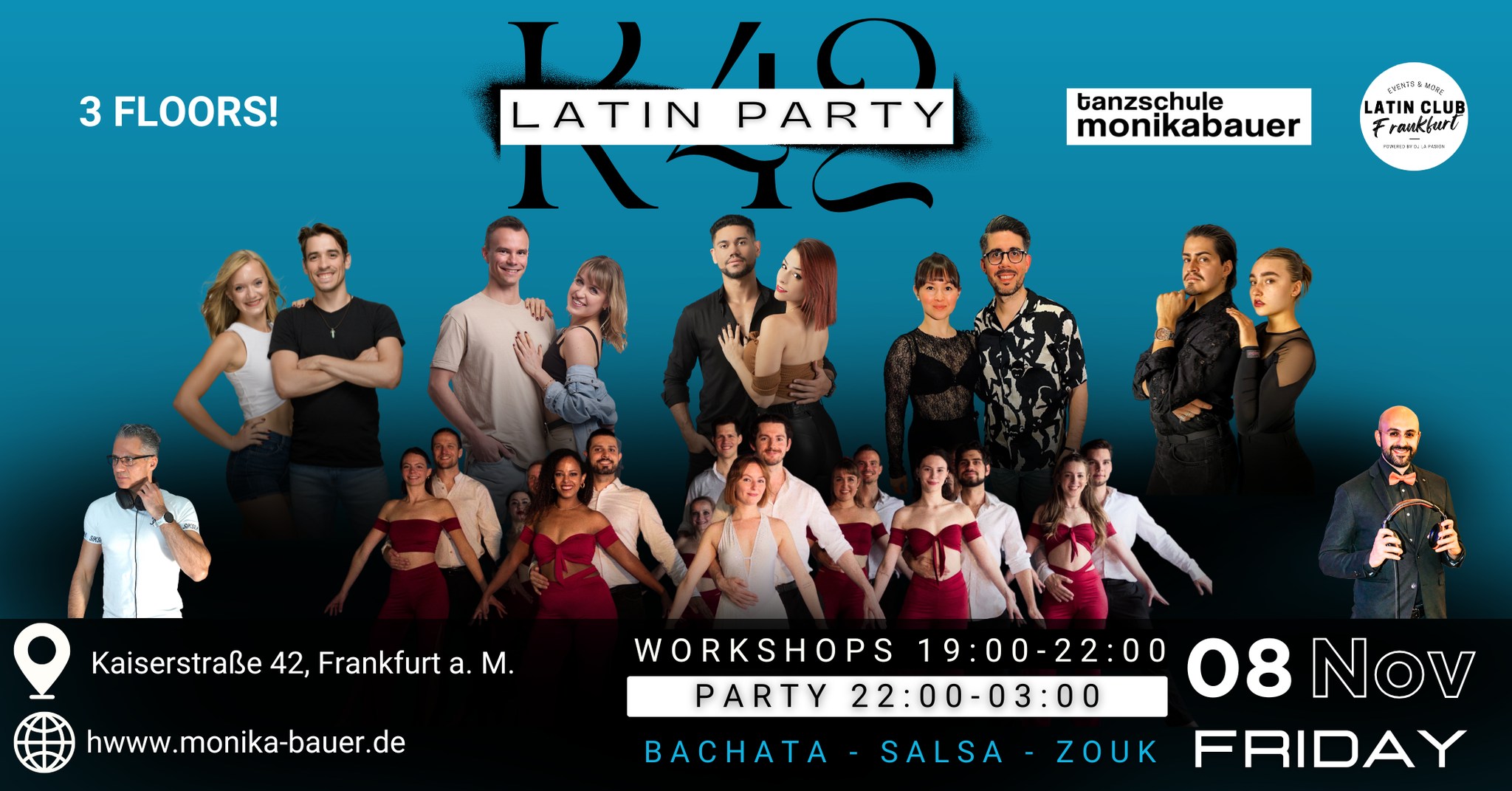 ★ LATIN PARTY K42 ★ Frankfurt - 3 Floors!