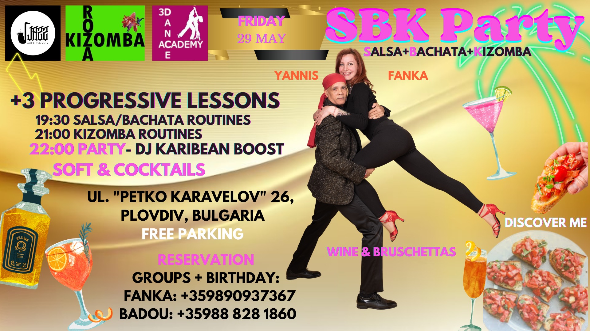 3 Progressive lessons + SBK Party at Jazz Cafe