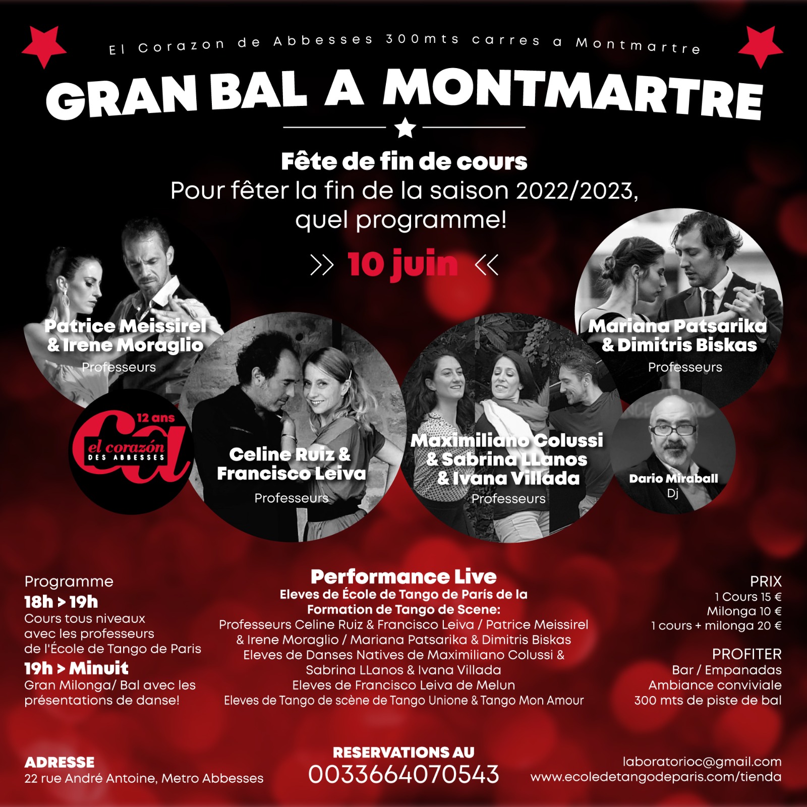 El Corazon des Abbesses ! Samedi 10 Juin Paris!