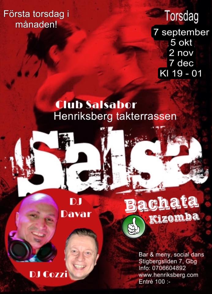 Club Salsabor, första tors i månaden!
