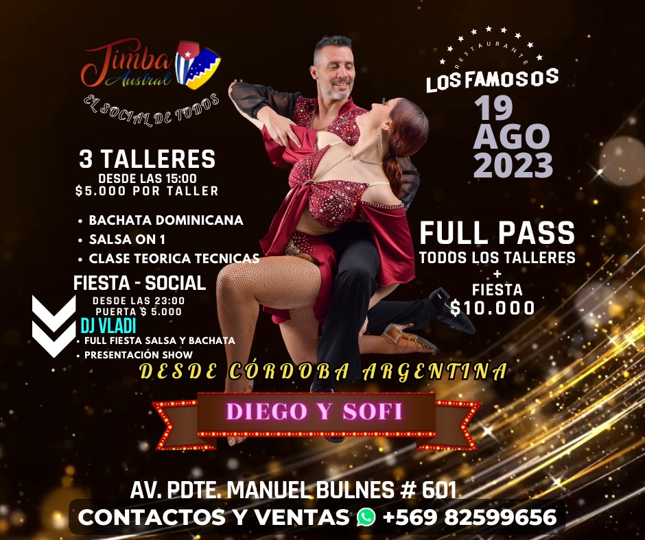 Jornada de Salsa y Bachata - Diego y Sofi en Punta Arenas