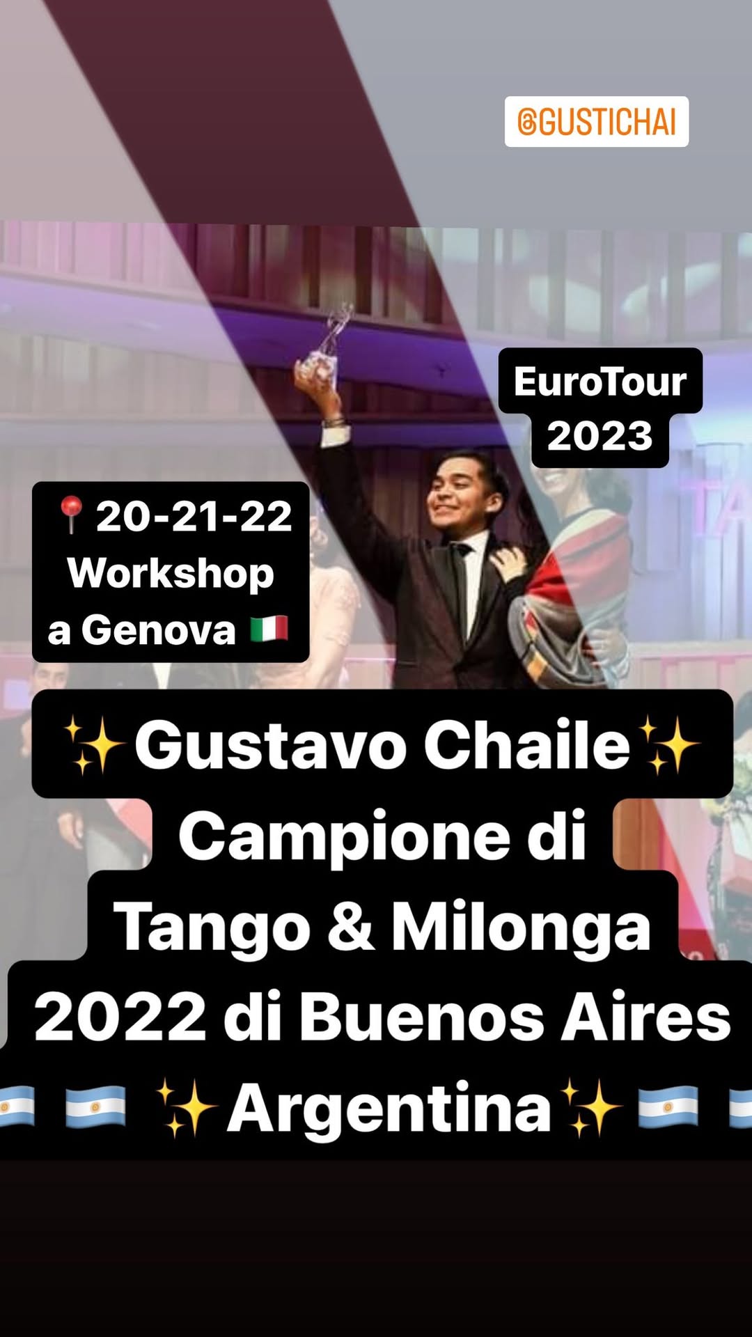 Gustavo Chaile il campione di Tango & Milonga di Buenos Aires a Genova