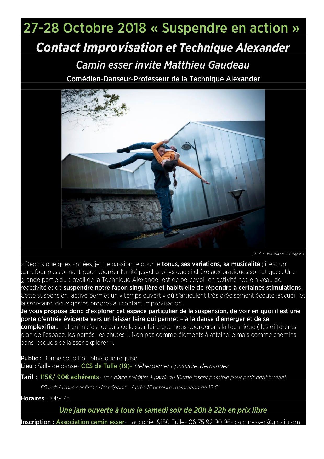 Contact Improvisation et Technique Alexander