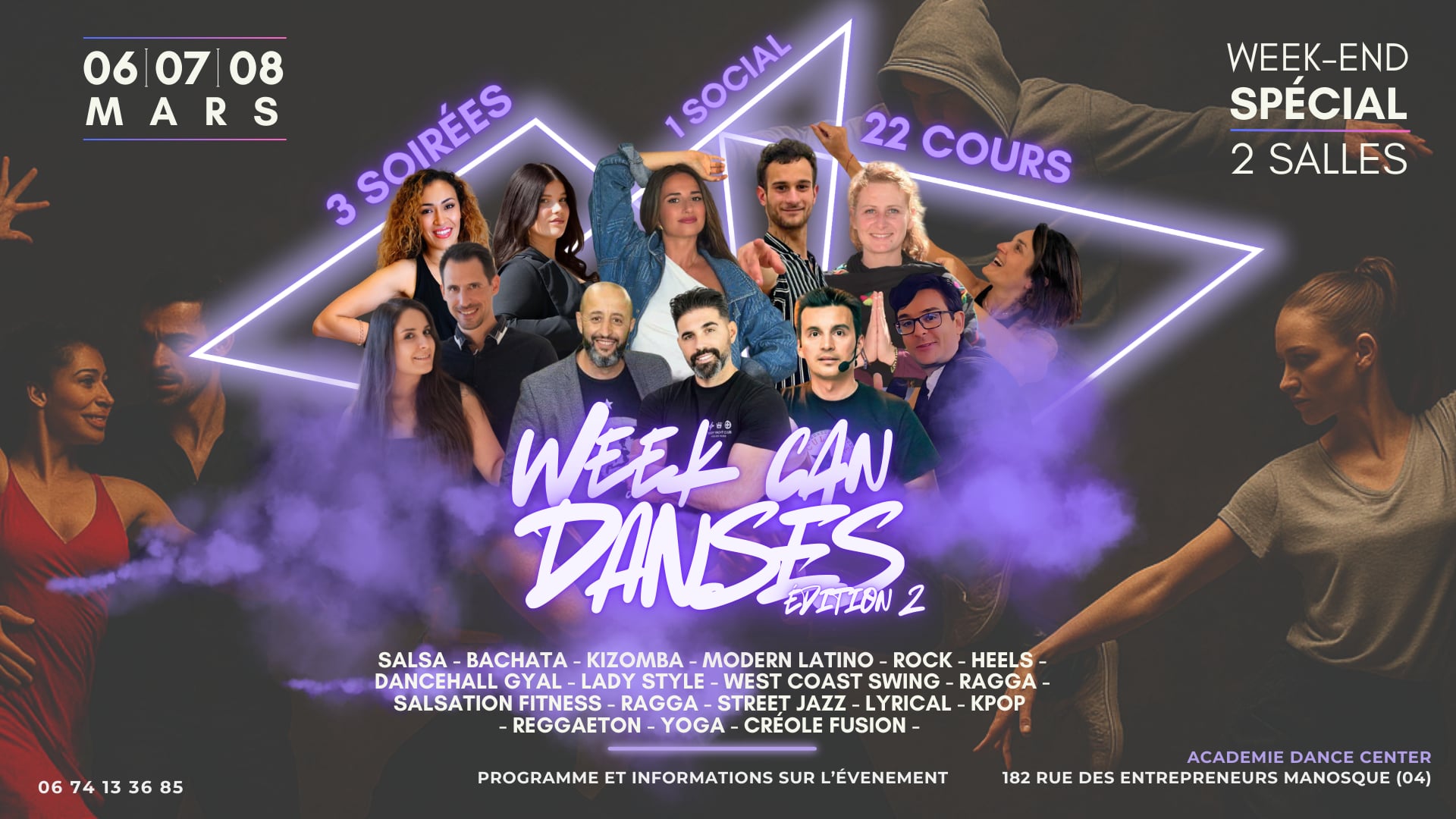 " WEEK CAN DANSES " 2éme édition -22 Heures de Cours - 3 Soirées