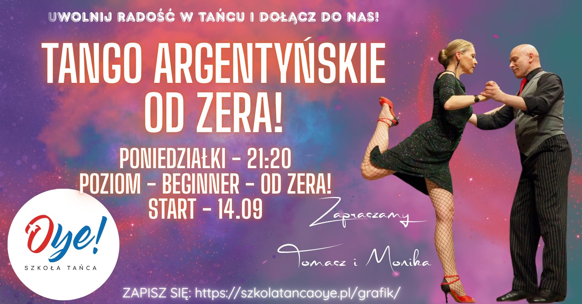 TANGO START dla zupełnie początkujących w Szkole Tańca Oye!
