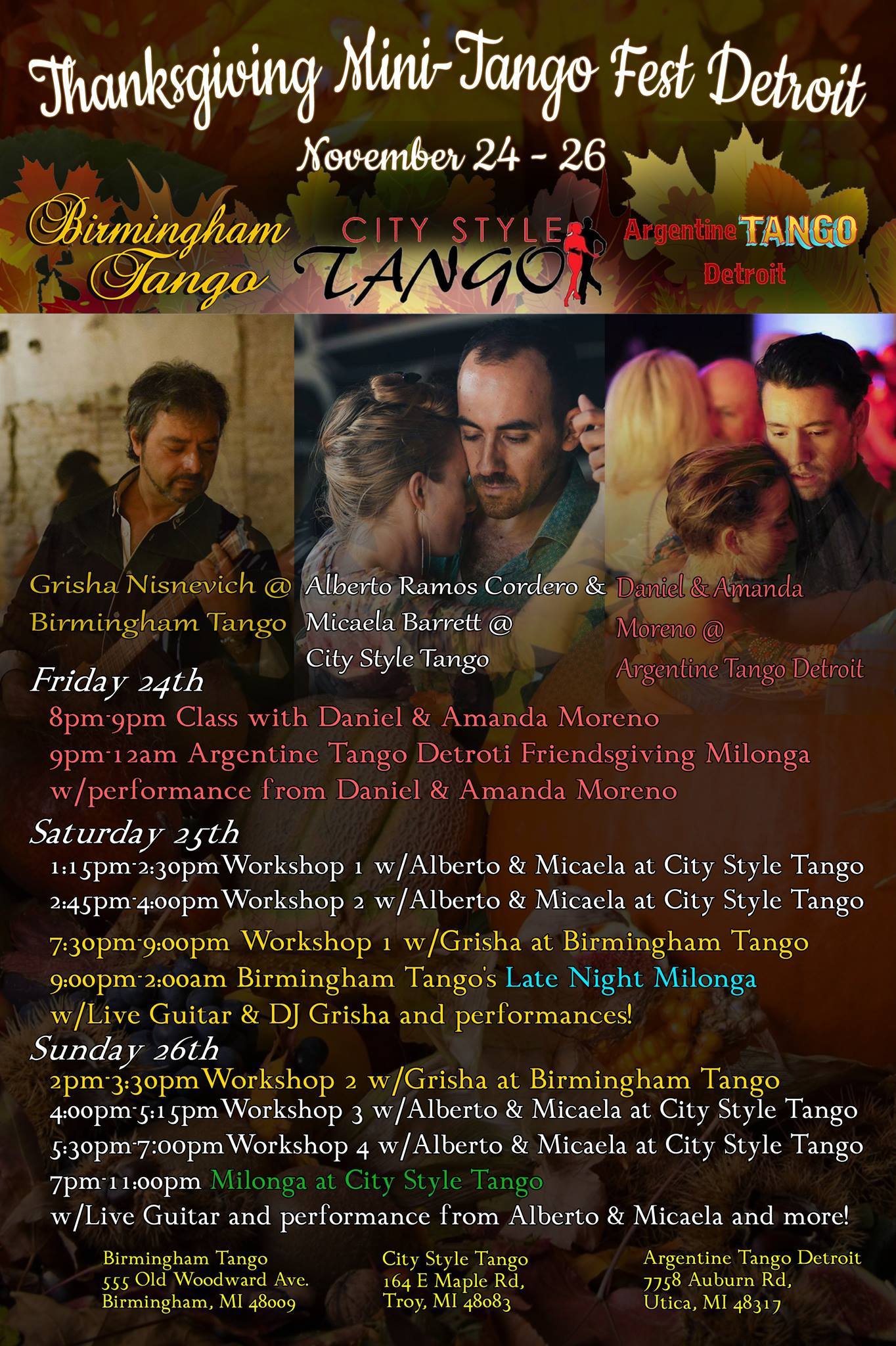 Thanksgiving Mini-Tango Fest Detroit