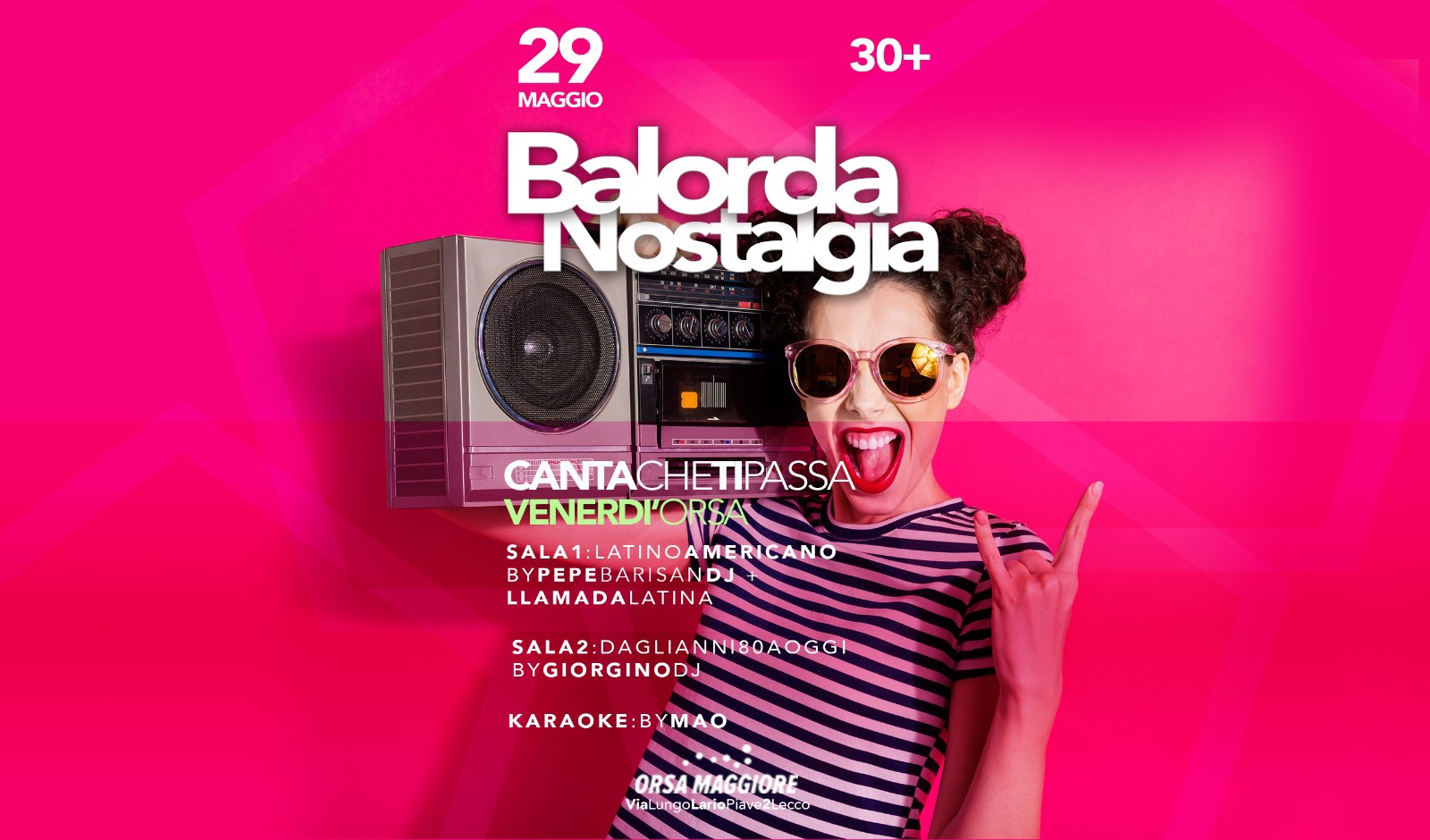 Balorda nostalgia venerdi ORSA Latino + Disco