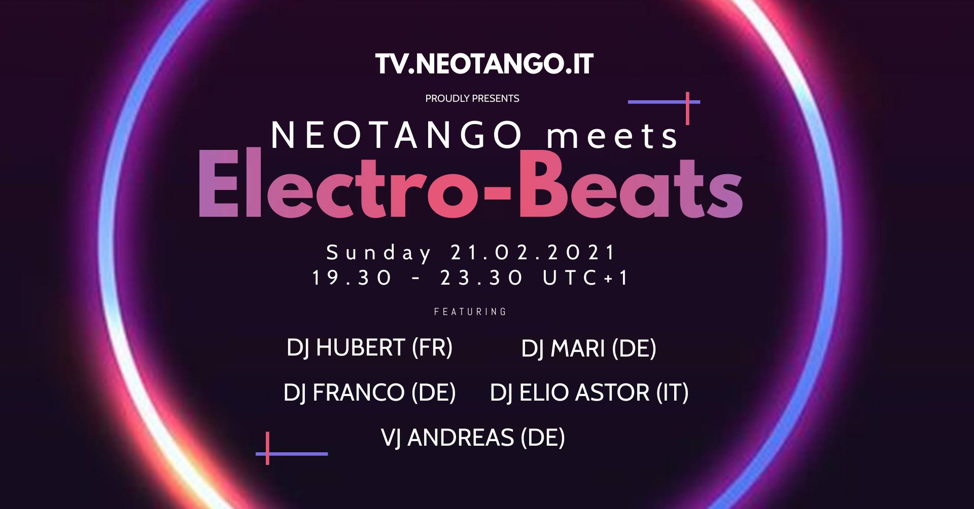 Neotango meets Electro-Beats - DJs Elio + Franco + Mari + Hubert VJ Andreas live set at Neotango TV