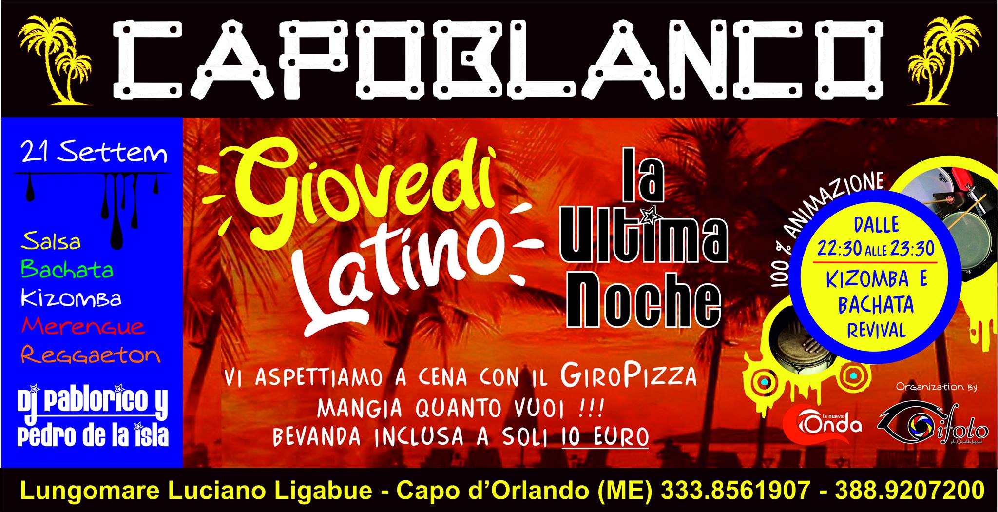 Giovedì • Ultima Noche • Capoblanco