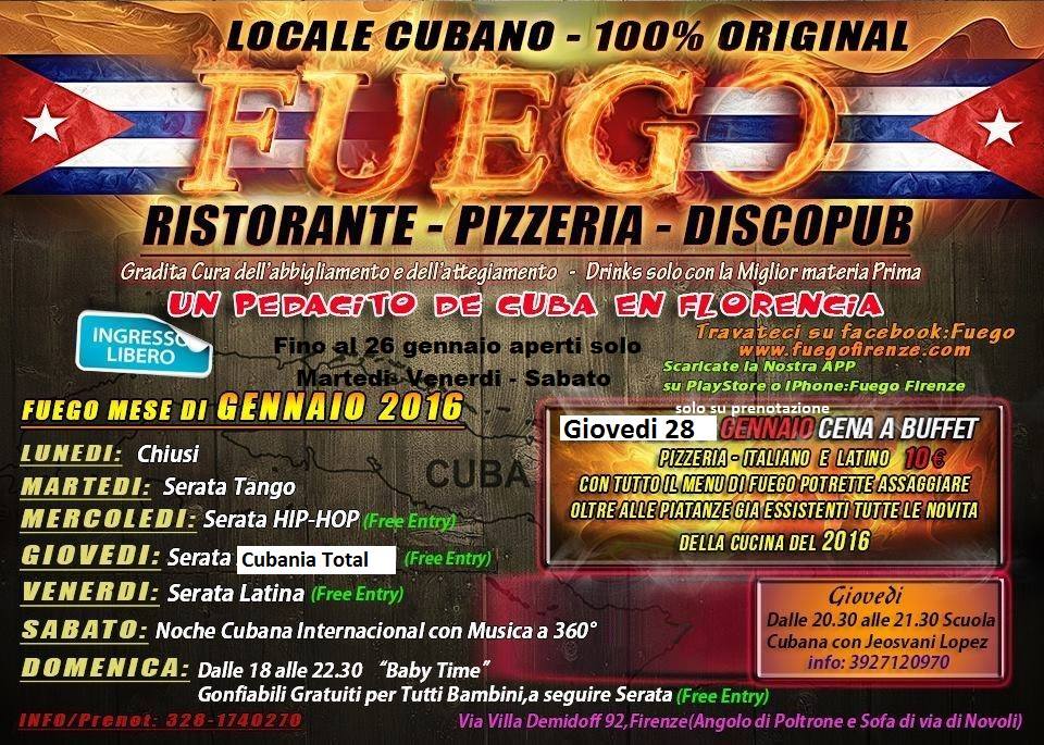 FUEGO MESI DI GENNAIO 2016