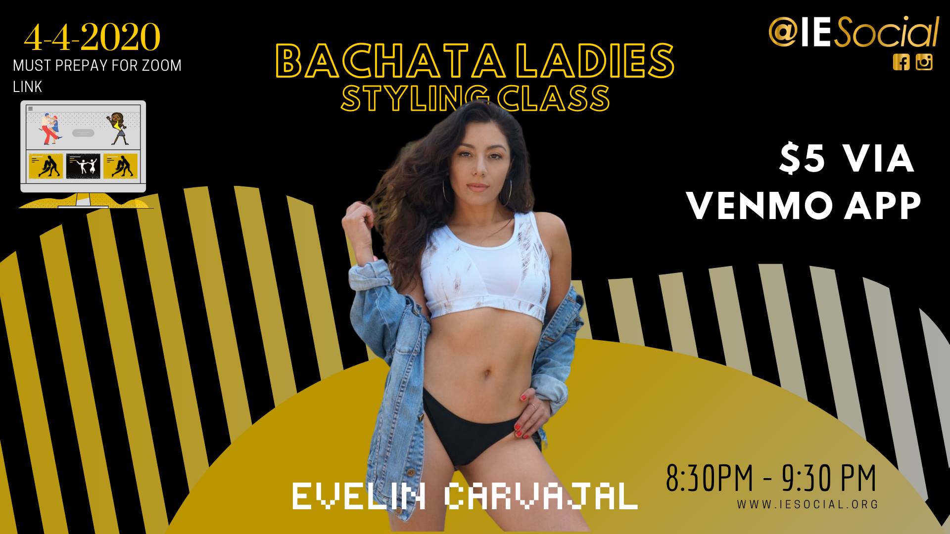 Bachata Ladies Styling Class with Evelin via ZOOM 4 4 20