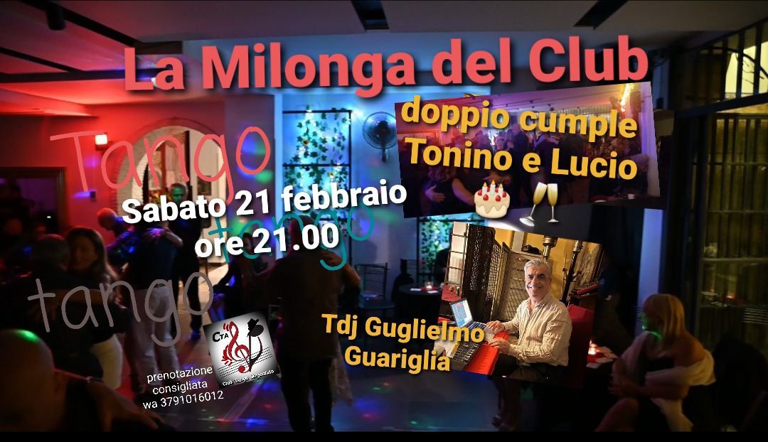 La Milonga del Club πΊ con Guglielmo Guariglia π§