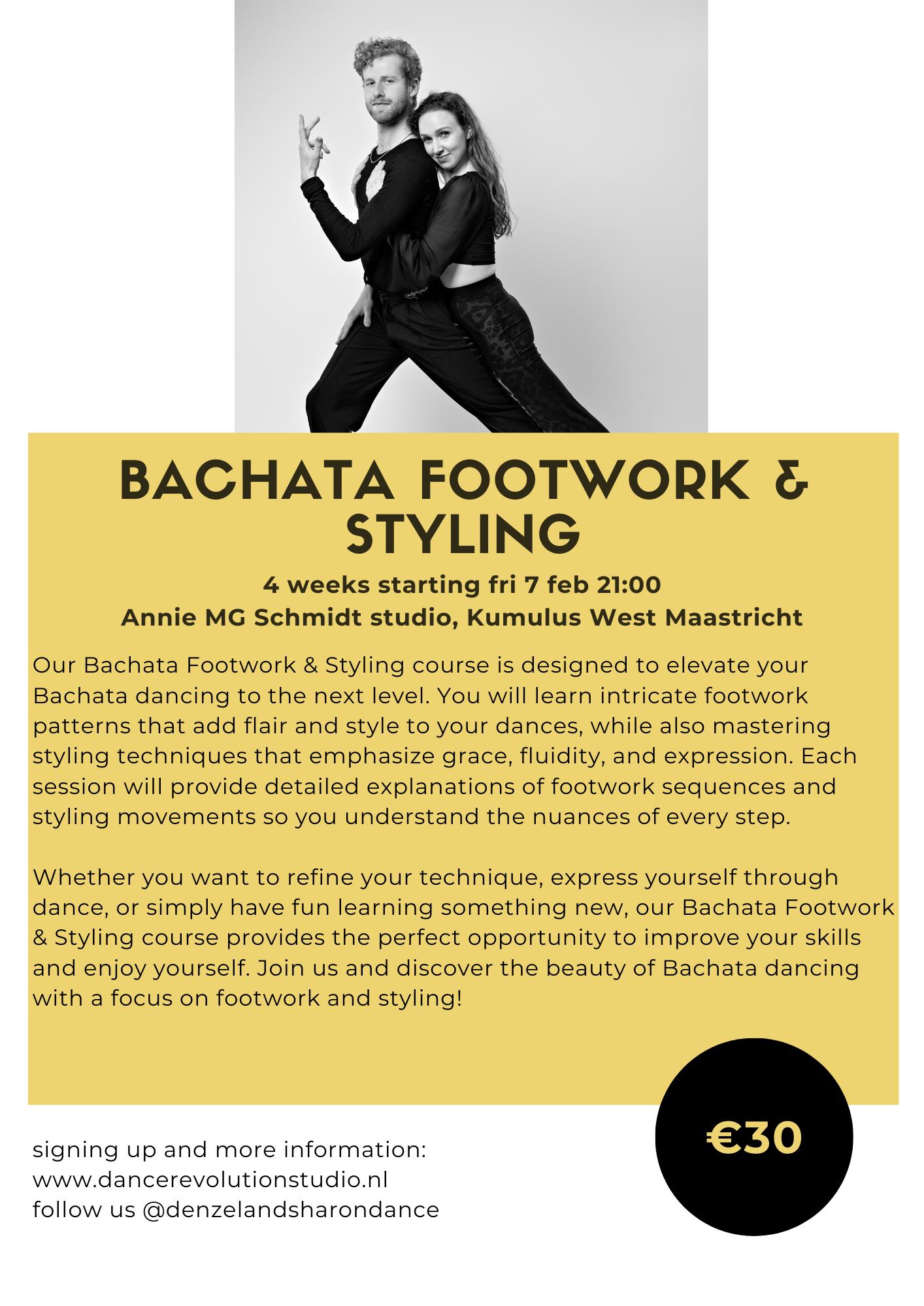 4-week course Bachata footwork & styling