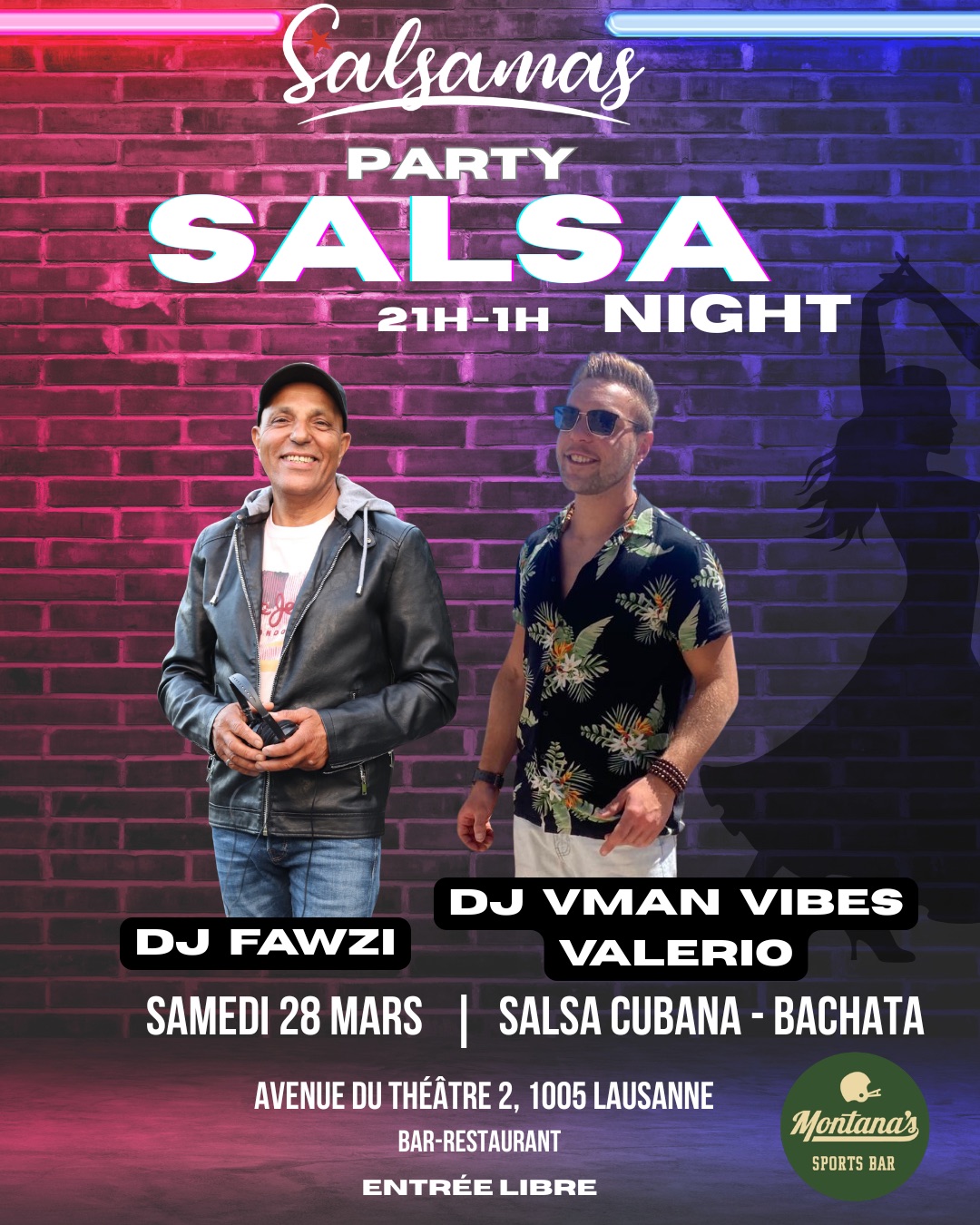 Soirée Salsa -Bachata au Montana's (Colony’ Bar) avec salsamas